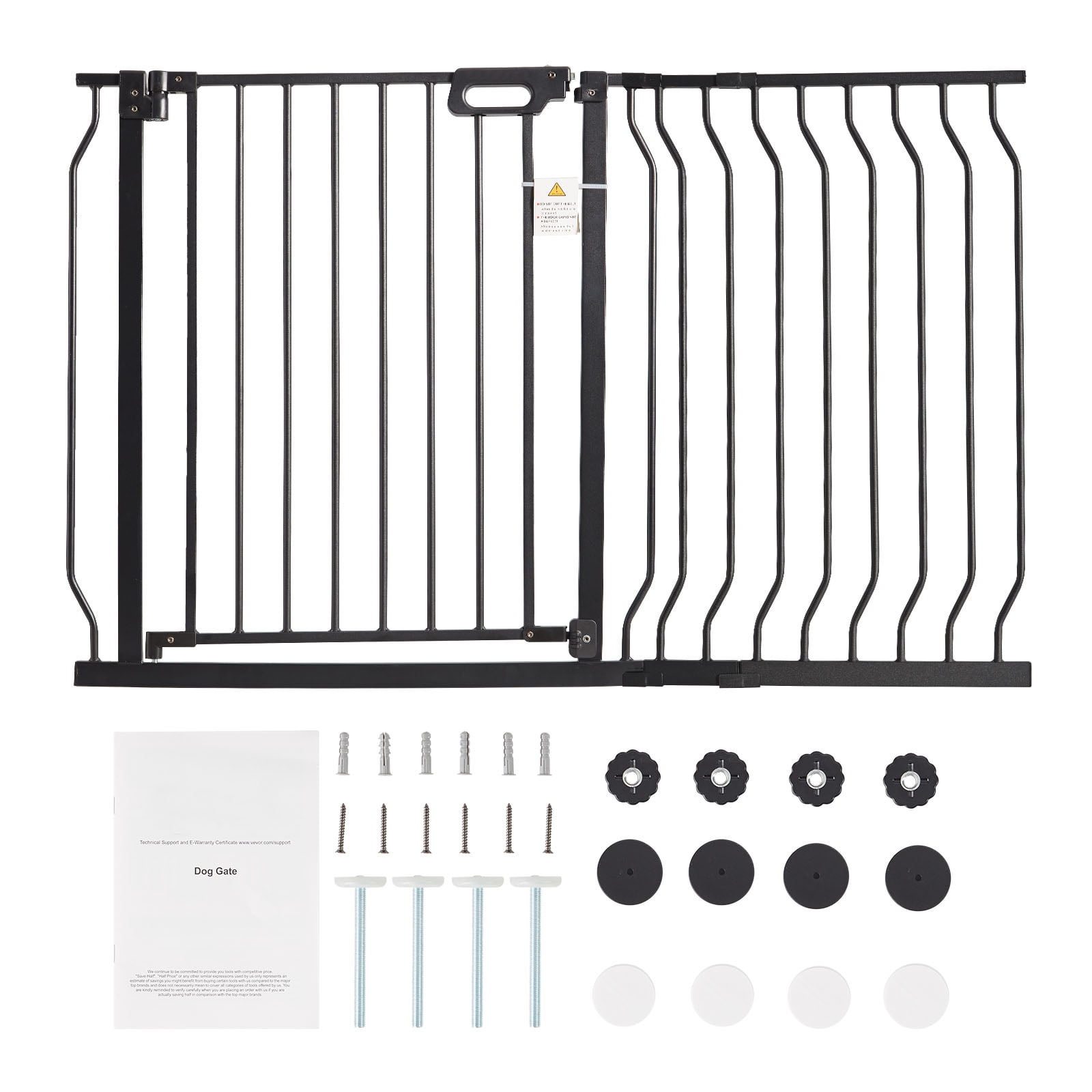 KFFKFF Baby Gate Safety Stair Gate Dog Bar Doorway 29.5"-48.4" Width 30" Height