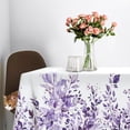 thumbnail image 3 of Eucalyptus Leaves Tablecloth Waterproof Fabric,Rectangle Watercolor Oil-Proof Wrinkle Resistant Table Cover for Dining Table, Buffet Parties and Campin,Purple Leaves(60" x 84" inch), 3 of 6