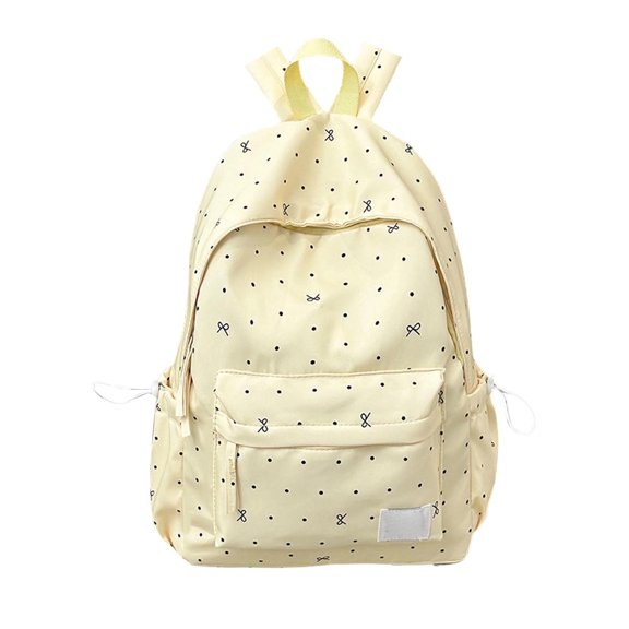 Junior High School Student Schoolbag With An Like Polka And Bow Design Double Shoulder