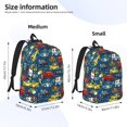 thumbnail image 3 of Naloa Vehicles Cartoon with Funny Drivers,Animal Drivers Canvas Backpack for Men Women Rucksack Casual Travel Daypack College Tote Satchel Bookbag for Teens-Small, 3 of 7