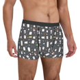thumbnail image 4 of Salouo Lovely Penguin Print Men's Boxer Briefs,Breathable Underwear Elastic Waistband Briefs for Men -Large, 4 of 8
