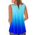 thumbnail image 7 of ZyeKqe Womens Tank Tops Dressy Casual Pleated Blouses Loose Fitted Tunic or Tops to Wear with Leggings Gradient Color, 7 of 7