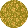thumbnail image 1 of Ahgly Company Machine Washable Indoor Round Transitional Golden Brown Yellow Area Rugs, 5' Round, 1 of 7