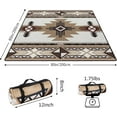 thumbnail image 2 of Aztec Picnic Blankets Waterproof Foldable Picnic Blanket 80"x 80" Picnic Mat 3-Layer Thicking Outdoor Picnic Blanket Sandproof Lightweight Beach Picnic Blanket with Strap Machine Washable, 2 of 6
