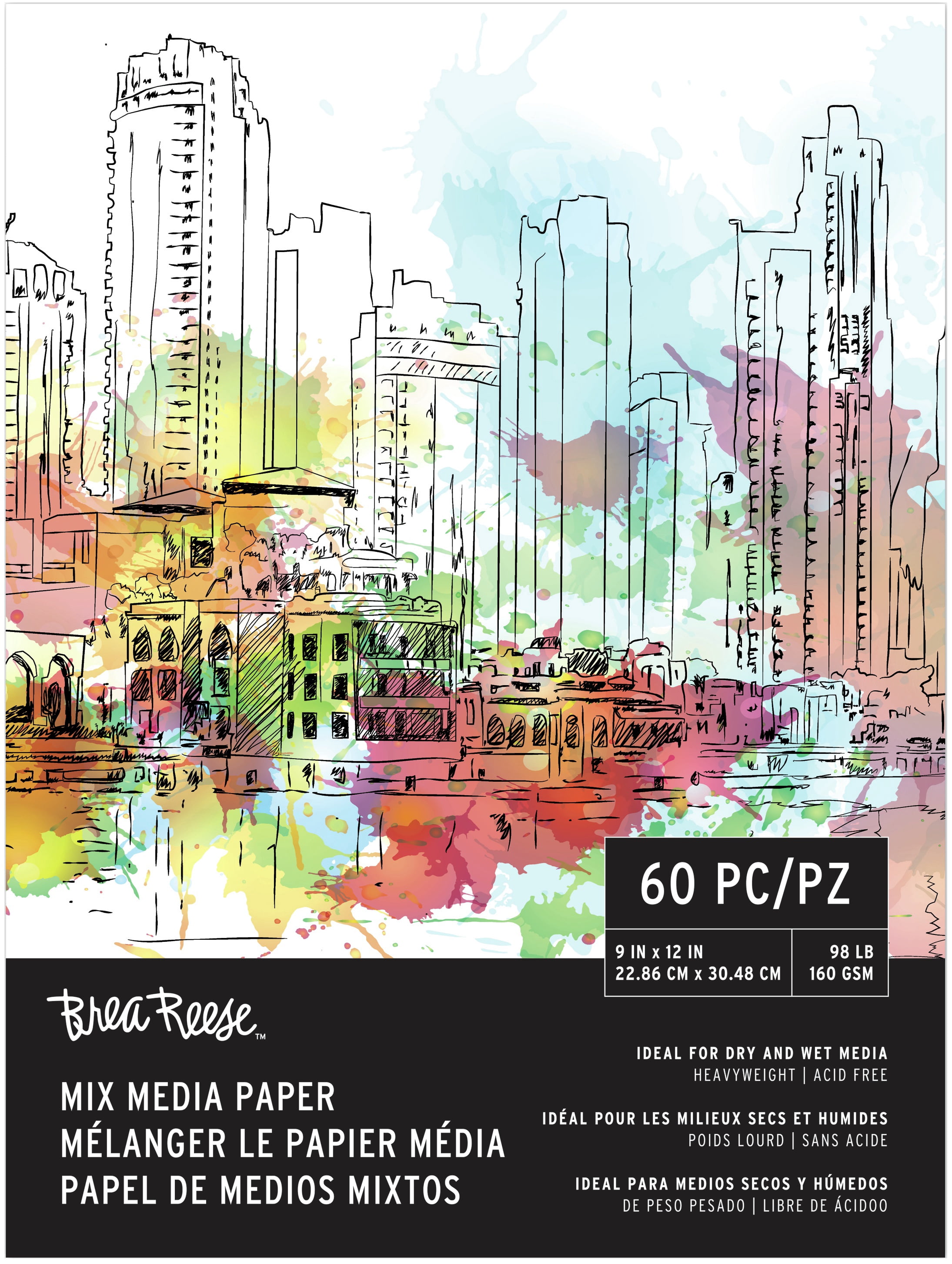 Momenta Inc Mixed Media Paper Pad PRO, 9x12", 60 Sheets