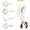 thumbnail image 4 of Hitime Capri Leggings Pants for Women Plus Size Super Soft Stretchy Capri Length Yoga Workout Pants, White 2XL-3XL, 4 of 7