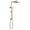 Brushed Gold, variant on Fennocasa Polaris Lux Shower Set - 10" Square Rainfall Showerhead with Handheld Shower Spray, Chrome