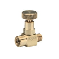Mini Valve, Hard Seat, 1/4 NPT Male - 1/4 NPT Female, Brass, 0.172" Orifice