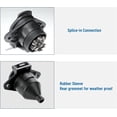 thumbnail image 4 of 7-Pin Round Vehicle-Side Female-End Socket Replacement SAE J560 Style, Durable Glass-Filled Nylon Housing 7-Way Round Electrical Connector, Semi Truck Trailer Wiring Harness Car End - Black, 4 of 8