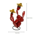 thumbnail image 3 of YOHAVEN Metal Cactus Ornament Painted Garden Decor Iron Outdoor Yard Figurine Lawn Stake Patio Decorations for Porch Balcony Flower Pot Home Office Tabletop, 3 of 7