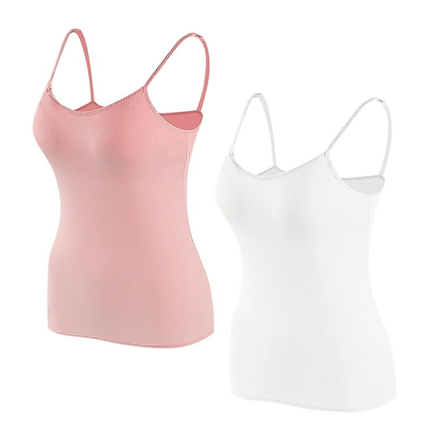 Wirefree Sports Bra, Removable Padding Medium Support Yoga and Sleeping Bra, 2-Pack