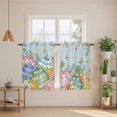 thumbnail image 2 of Easter Eggs Kitchen Curtain for Berdoom Living Room Cafe 54 Inch Length, Spring Botanical Flowers Eucalyptus Leaf Wood Tiers Curtains Light Filtering Drapes Window Treatment 2 Panels 52"Wx54"L, 2 of 8