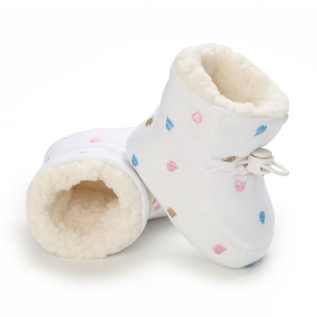 Chaussures Bottes Antidérapantes Chaudes et Douces pour Bébés Filles Garçons Tout-Petits, Pantoufles Chaussettes