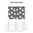 thumbnail image 2 of Throw Blanket for Couch - Black White Striped Cute Chicken Soft Comfy Lightweight Cozy Warm Throw Blanket, Fuzzy Plush Flannel Blanket & Throws for Sofa and Bed All Season, 2 of 8