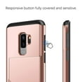 thumbnail image 2 of Card Slot Holder Wallet Samsung Galaxy S9 Plus Case - (Rose Gold) Dual Layer Shockproof with Heavy Duty Protection, 2 of 6