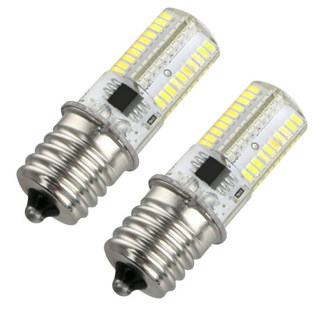 2-pack Lighting LED E17 4W 360lm, EEEKit SMD3014 Corn Light Bulb Halogen Replacement 120V for Under Microwave Lights, Appliance, Ceiling Fan, Intermediate Base, 110V, Daylight 6000K