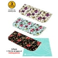 thumbnail image 3 of [3 PACK], JAVOedge Floral Collections Soft Pouch Eyeglass Storage Case w/ Microfiber Eyeglasses Cloth, Floral Design D, 3 of 6