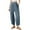 Navy, variant on XIAONU Womens Pants Elastic Waist baggy Wide-Leg Pants With Pockets Solid Color pleasure baggy Minimalist Trousers