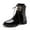 Black, variant on jsaierl Women's New Style Fashion Strappy Flat Short Boots For Autumn And Winter