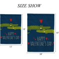 thumbnail image 2 of GZHJMY Garden Flag Double Sided Valentine's Day Crocodiles, Fade Resistant Yard Flag Durable Banner Indoor Outdoor Home Decor 28x40 Inch Yard Flags, 2 of 7