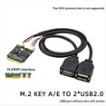 thumbnail image 2 of Tarjeta Adaptadora de Expansión M2 WIFI KEY A/ETo Tarjeta Adaptadora USB Placa Base para Computadora Portátil Ngff A Tarjeta de Expansión USB2.0 de Doble Puerto A, 2 of 5