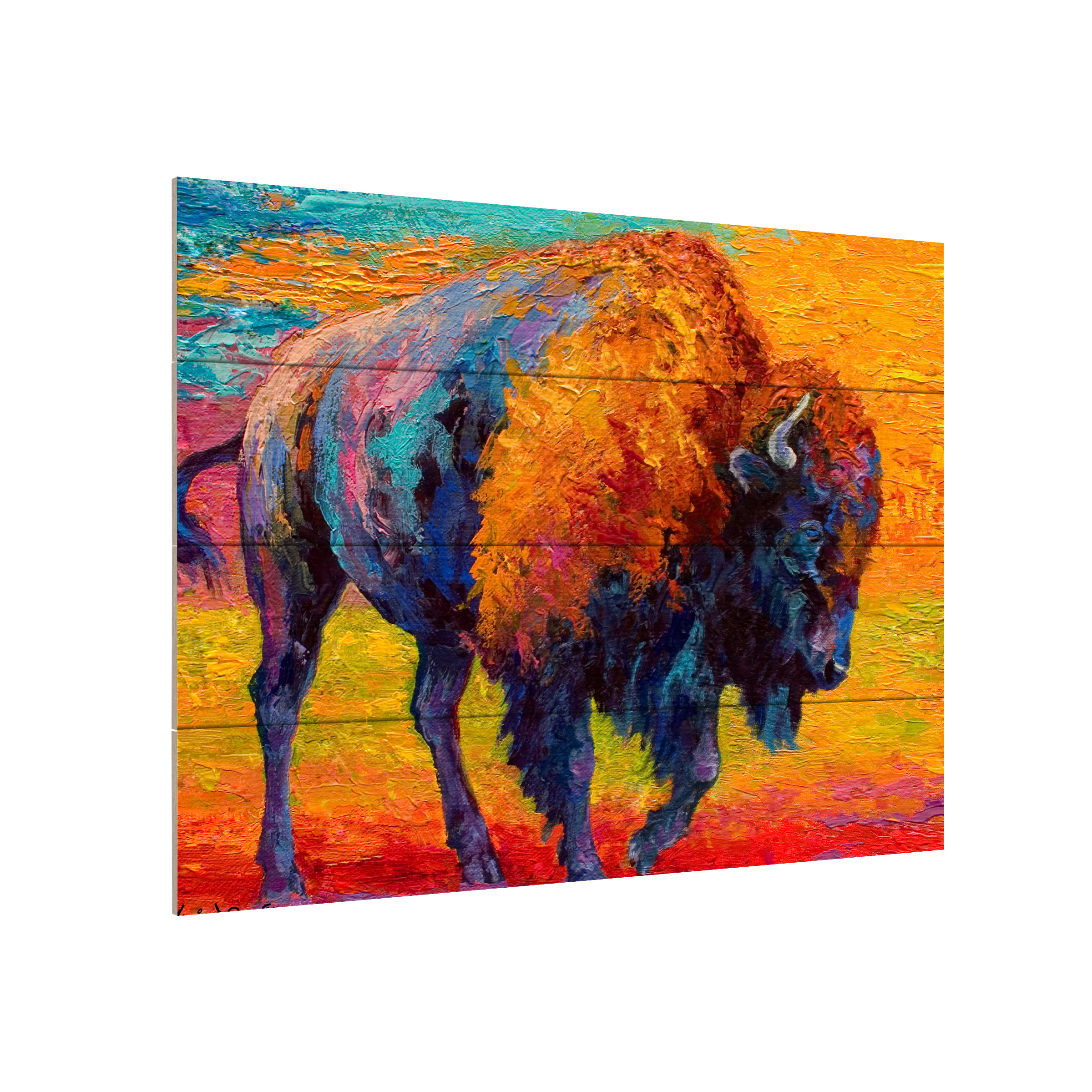 Marion Rose 'Spirit Of The Prairie' Wood Slat Art
