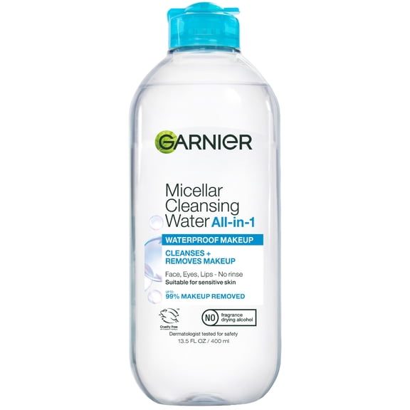 Garnier SkinActive Micellar Cleansing Water, For Waterproof Makeup, 13.5 fl. oz.
