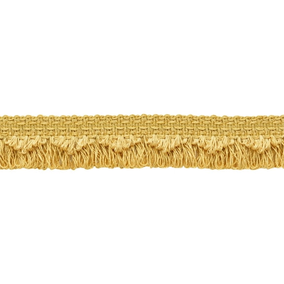 1 3/8" (3.5cm) Solid Scallop Loop Fringe | Fringe Trim # 0138SCLF,, Light Gold #B7 (Light Yellow Gold) 5 Yards (15 ft/4.5m)