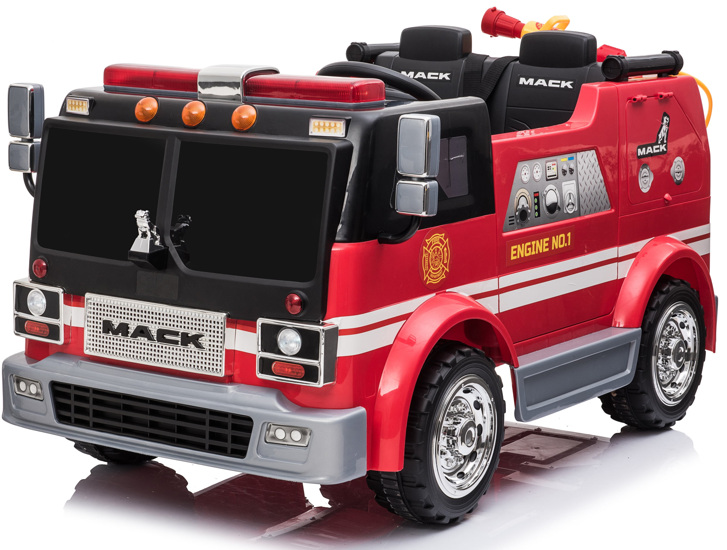12v Electric Emergency Engine Fire Truck Kids Ride on Car Toy 3 Speed Water Tank for sale online 