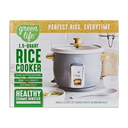 GREENLIFE 3 CUP NON STICK ELECTRIC RICE COOKER, QUARTZ GREY