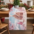 thumbnail image 2 of Pink Christmas Dresser Scarf Farmhouse, Dining Table Decorations for Wedding/Parties, Farmhouse Botanical Tree Xmas Snowflake Table Runner 90 Inches Long for Kitchen Dining, 13 x 90 In, 2 of 9