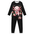 thumbnail image 5 of DISNIMO Strawberry Axolotl Pajamas Boys Size 11-12 Pajamas Set for Boys Pjs Set Kids 2 Piece Pjs Set Long Sleeve Pajama Set Fall Sleepwear Boys Night Wear Kids Boys Lounge Set Soft Pj Set Boys Girls, 5 of 7