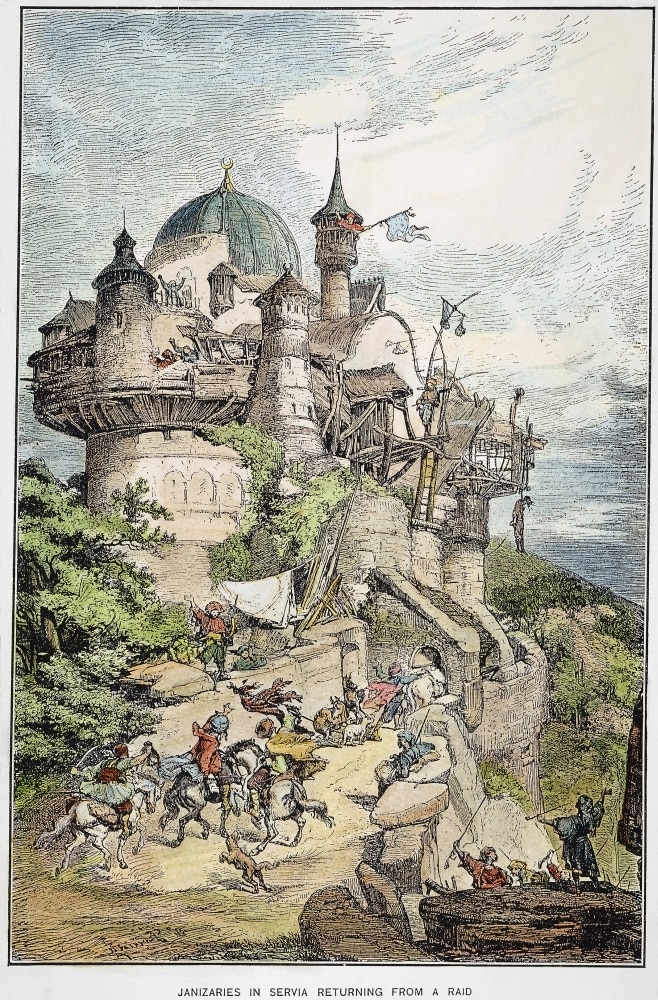 Janissaries Engraving. /Njanissaries (Turkish Soldiers) In Serbia