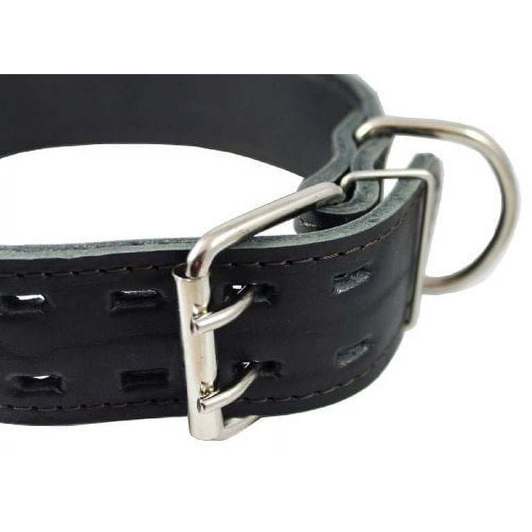 Thick Genuine Leather Spiked Dog Collar 2