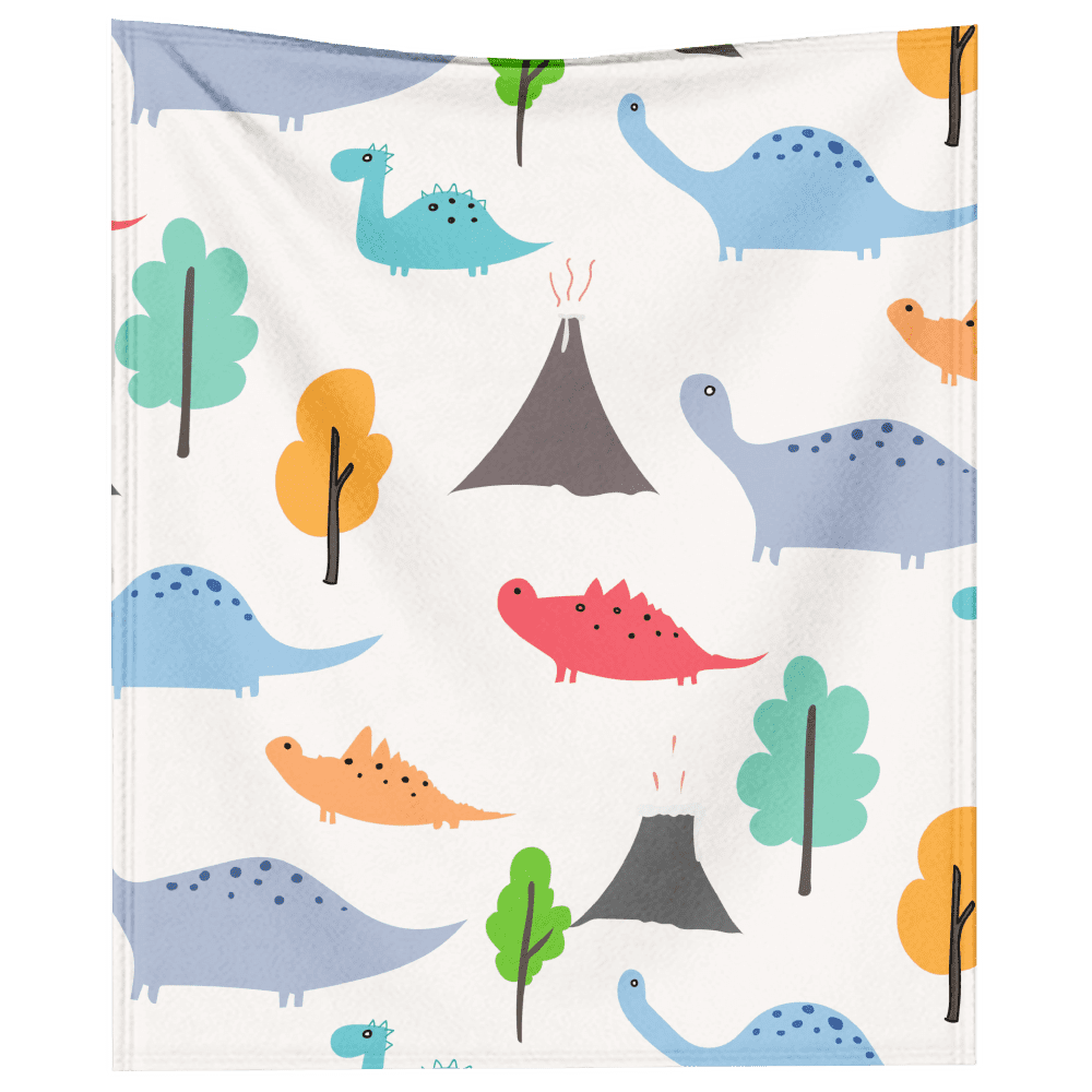 Blanket Cartoon Dinosaurs Printed Soft Flannel Cozy Baby Blankets Light