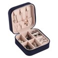 thumbnail image 3 of Estuche portátil con cremallera para joyas, soporte para anillo de viaje, caja para pendientes (azul oscuro) Likrtyny Para estrenar, 3 of 5