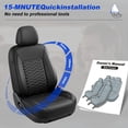 thumbnail image 6 of Car Seat Cover Fit for Toyota Tundra 2008-2026,Full Set Faux Leather Seat Protector,Breathable,Easy Care,Non-Slip,Scratch Resistant,Black,2 Row 5 Seats, 6 of 12