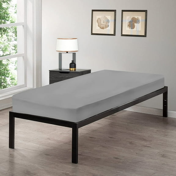 Gilbin Breathable Luxurious T180 Thread Count Cotton Cot Size 30" x 75" Fitted Sheet, Grey