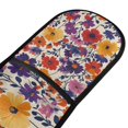 thumbnail image 4 of Yayeee Double Oven Mitt Kitchen Heat Resistant Baking 35" x7" Quilted Glove, Colorful Flowers Pattern, 4 of 6