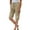 Khaki, variant on Charmgo Capri Pants for Women, Linen Shorts for Women Knee Length Shorts Casual Drawstring Elastic Waist Shorts Loose Athletic Beach Shorts for Women Army Green L