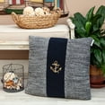 thumbnail image 6 of Parkland Collection Ahoy 18x18" Anchor Fabric Throw Pillow in Gray/Nautical Blue, 6 of 6