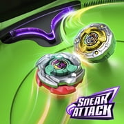 Beyblade X Sneak Attack Battle Set with Beystadium, 2 Tops, 2 Launchers, Yellow and Green, Ages 8 and up