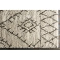 thumbnail image 6 of Hauteloom Premium Shag Kunia Living Room, Bedroom Area Rug - Bohemian Moroccan Trellis Southwestern Farmhouse - Shaggy High Plush Pile - Cream, Ivory, Gray, Beige - 5'3" x 7'3", 6 of 7