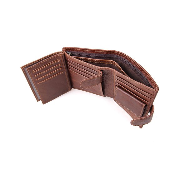 Casual Bifold Wallet for Men with Coffee Color Multi Card Holder 4.5