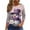 Light Purple, variant on WTOBBY Women's Casual Round Neck Christmas Print 3/4 Sleeve T-Shirt, Ladies Holiday Season Top with Seasonal Design, Comfortable Blouse for Daily Fashion Wear,Beige L