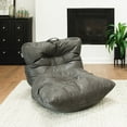 thumbnail image 6 of Big Joe Roma Bean Bag Chair, Shadow Graphite Vintage Suede, 3 feet, 6 of 9