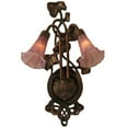 thumbnail image 2 of Meyda Tiffany 16787 Cranberry Pond Lily - 2 Light Wall Sconce   Mahogany Bronze Finish with Pink/Mauve Glass, 2 of 2