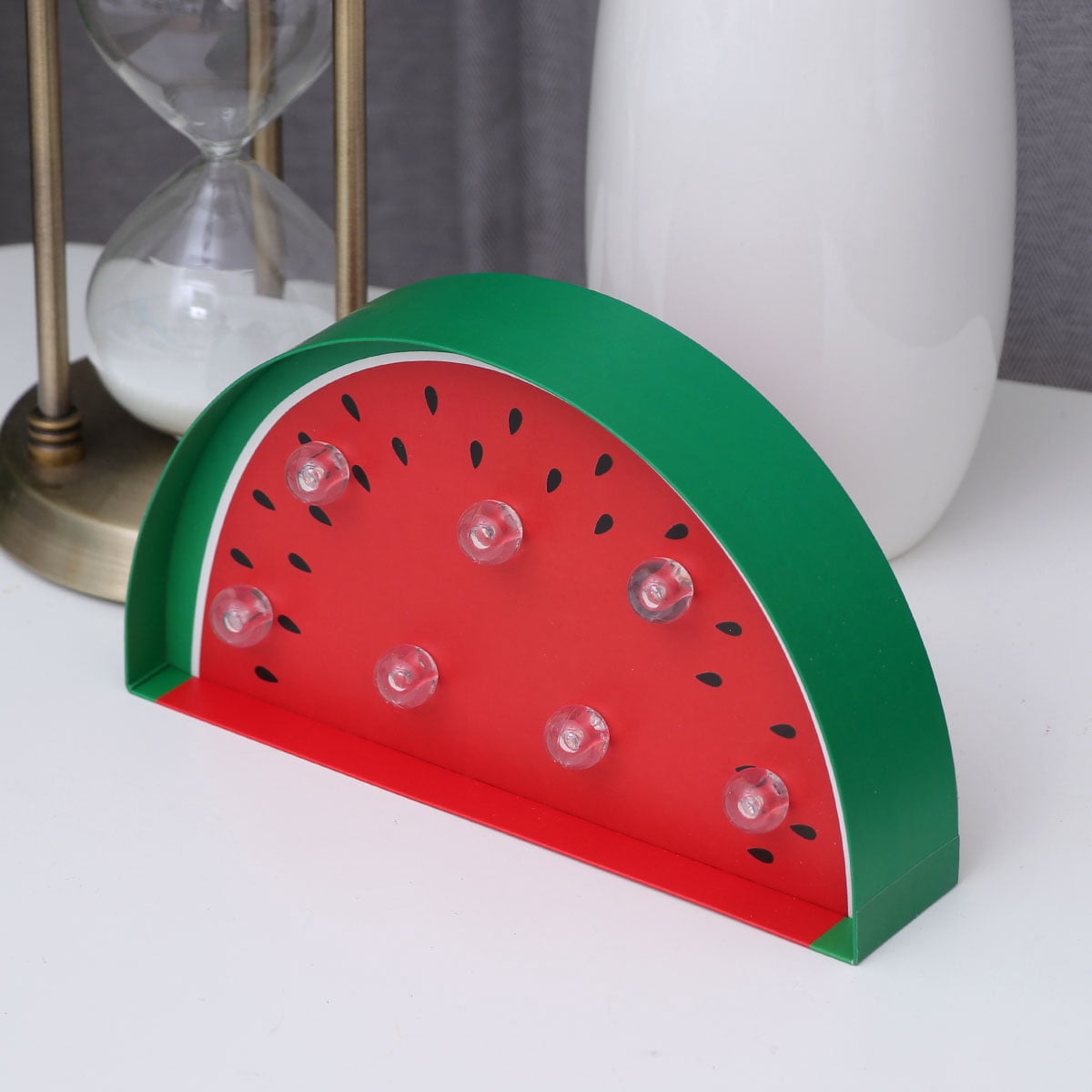 FESTFENDS Watermelon Birthday Decorations LED String Lights Lighting for Housewarming Red 1Pcs