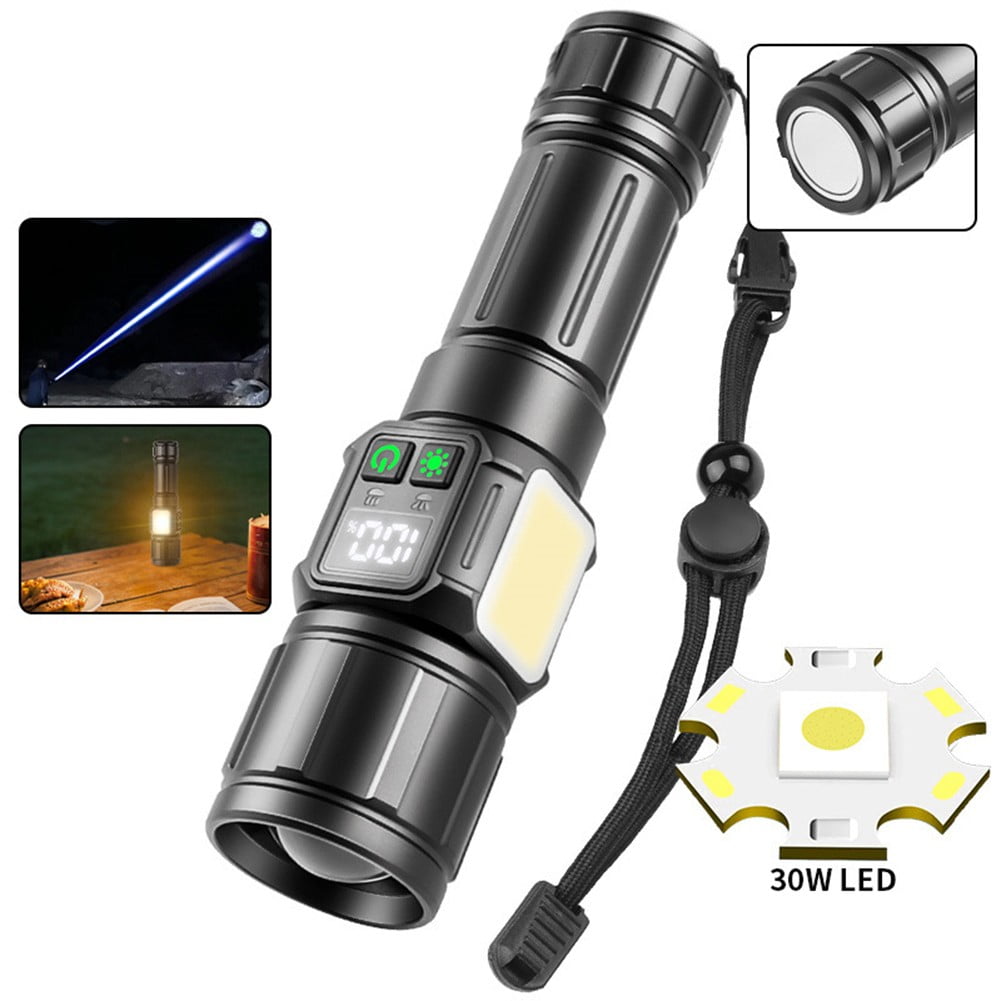 Goader Long-range Power Torch LED Flashlight Light Lantern USB Rechargeable Waterproof - for Outdoor