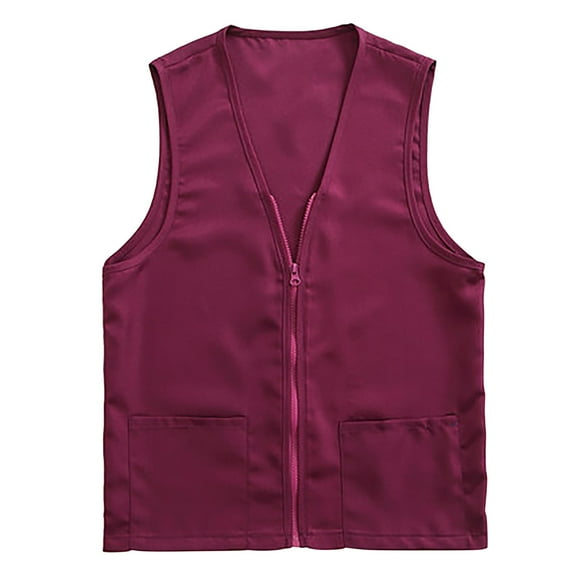 DondPO Womens Vest Adult Postulant Activity Vest Supermarket Vests Clerk Workwear Women's Outerwear Vests Vest Women Trendy Purple S Clearance!